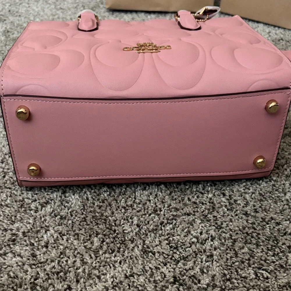 Coach Pink Maggie Embossed Satchel and Wallet Set - Picture 4 of 7